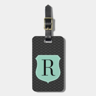 Den chic monogramen reser den för manar bagagebricka