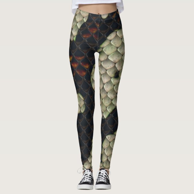 Den chic ormen flår det djura mönster leggings (Framsida)