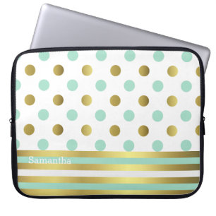 Den chic polka dots och randbärbar dator hänger laptop sleeve