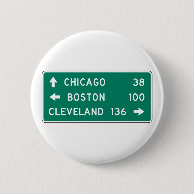 Den Chicago Boston Cleveland huvudvägen Knapp (Framsida)