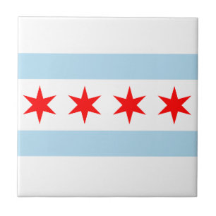 Den Chicago flagga belägger med tegel kustfartyge Kakelplatta