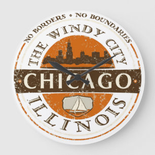 Den Chicago Illinois väggen tar tid på Stor Klocka