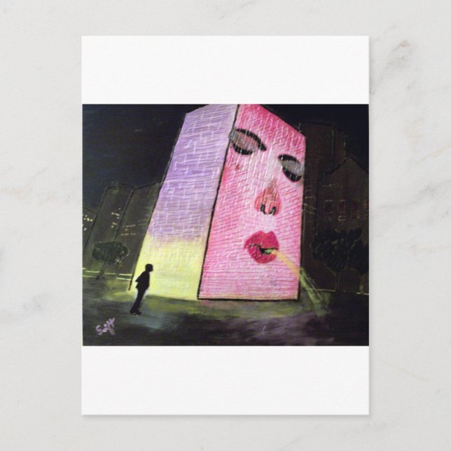 Den Chicago kronafontänen på milleniummen parkerar Vykort (Framsida)