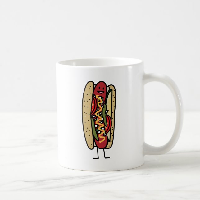 Den Chicago stilvarmkorven hoade röd Kaffemugg (Höger)