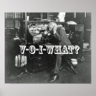 Den chockerande introduktionen av VoIP-telefonen Poster