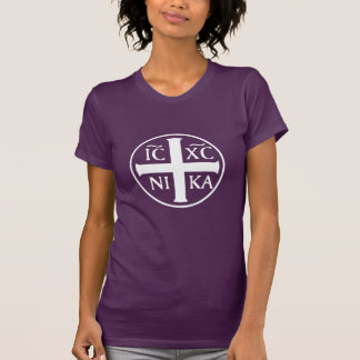 Den Christogram ICXC NIKA Jesus Kristus erövrar T Shirt