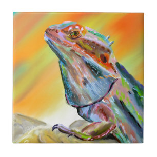 Den Chromatic skäggiga draken Digital målar Kakelplatta