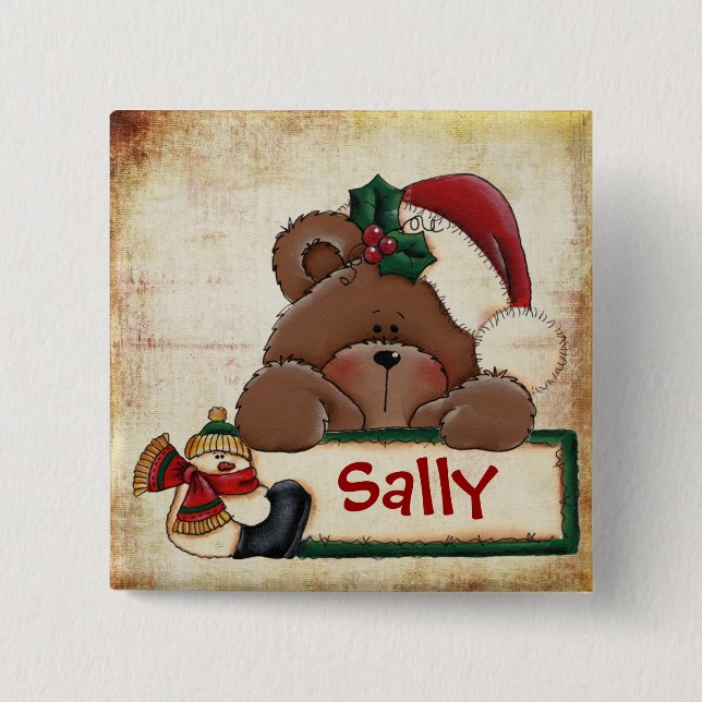 Den Chrtimstas strumpaetiketten knäppas Knapp (Framsida)