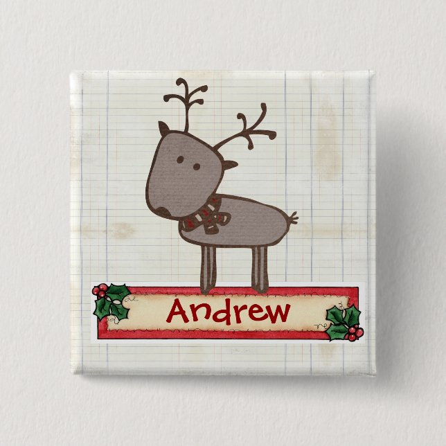 Den Chrtimstas strumpaetiketten knäppas Knapp (Framsida)