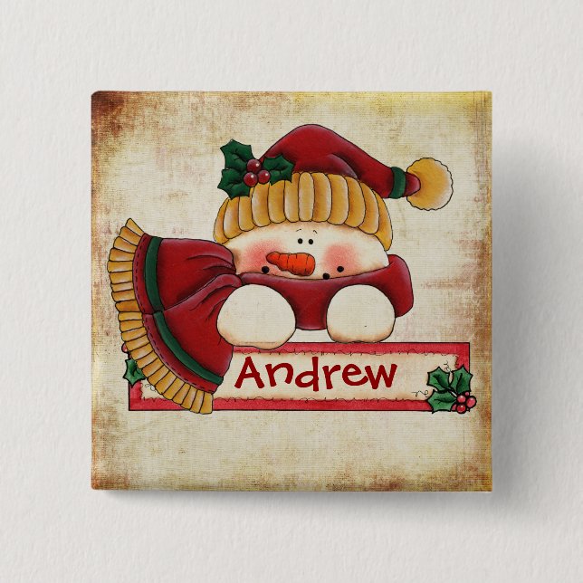 Den Chrtimstas strumpaetiketten knäppas Knapp (Framsida)