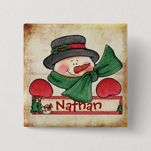 Den Chrtimstas strumpaetiketten knäppas Knapp (Framsida)