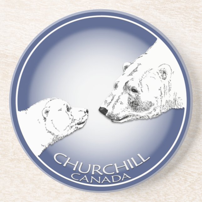 Den Churchill Kanada souvenir underlägg Churchill Sandsten (Framsidan)