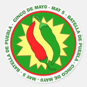 Den Cinco de Mayo hetten pepprar klistermärken