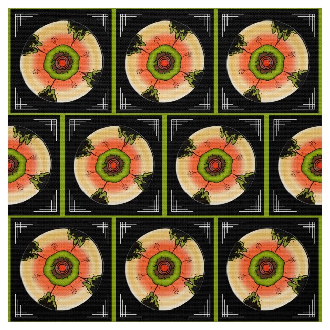 Den Clarice klippan inspirerade art déco belagd Tyg (Provkarta)