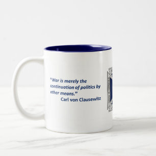 Den Clausewitz utmaningen myntar kaffemuggen Två-Tonad Mugg