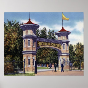 Den Cleveland Ohio Euclid stranden parkerar Poster