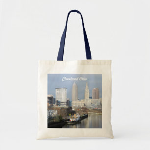 Den Cleveland Ohio River horisonttotot hänger lö Tygkasse