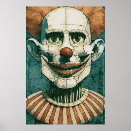 Den clown Puppet Porträtt Poster