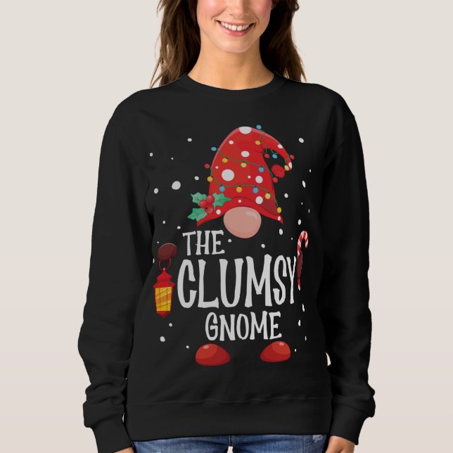 Den Clumsy Gnome Matching Familjegul Gnome P T Shirt (Framsida)