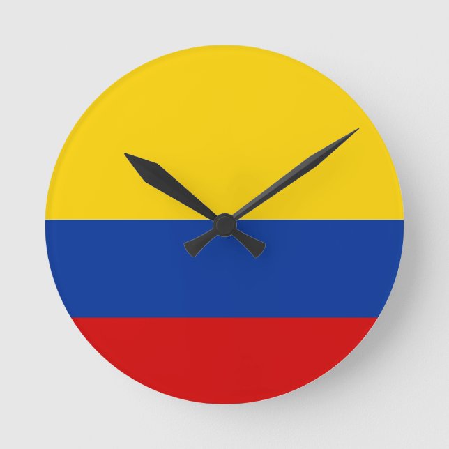 den colombia landflagga tar tid på rund klocka (Framsida)