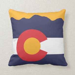 Den Colorado berg & flagga kudder Kudde