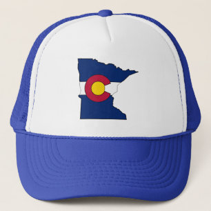 Den Colorado flagga Minnesota skisserar Truckerkeps