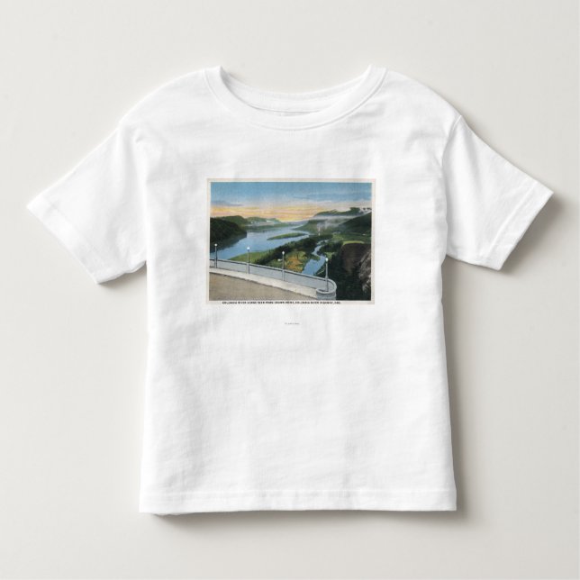 Den Columbia River klyftan beskådar från kronan Tee Shirt (Framsida)