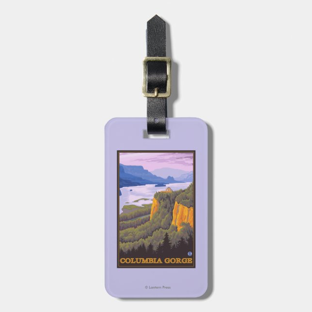 Den Columbia River klyftaplatsen med kronan pekar Bagagebricka (Vertikal Framsida)