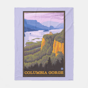 Den Columbia River klyftaplatsen med kronan pekar Fleecefilt