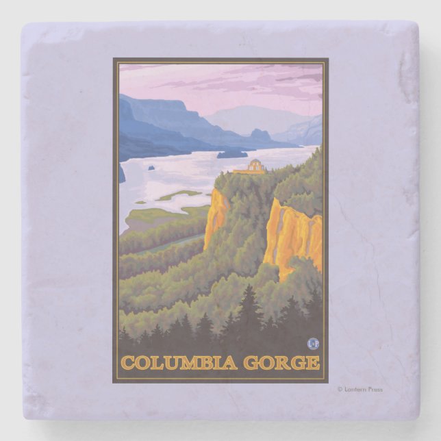 Den Columbia River klyftaplatsen med kronan pekar Underlägg Sten (Framsidan)