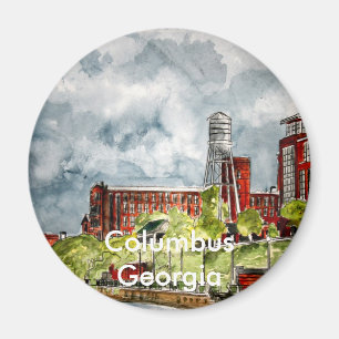 den columbus ga georgia riverwalkfloden går konst magnet