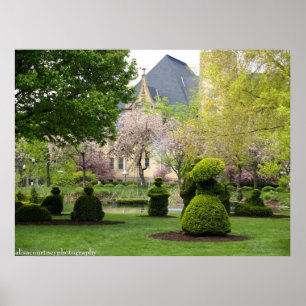 Den Columbus Topiaryträdgården Poster