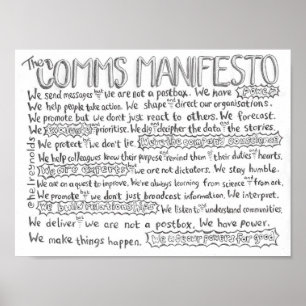 Den Comms manifestoen Poster