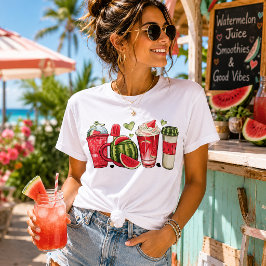 Den coola söta smaken av vattenmeloner på sommaren t shirt