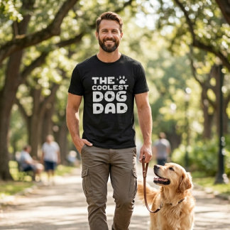 Den Coolaste Hundpappans Tassavtryck T Shirt