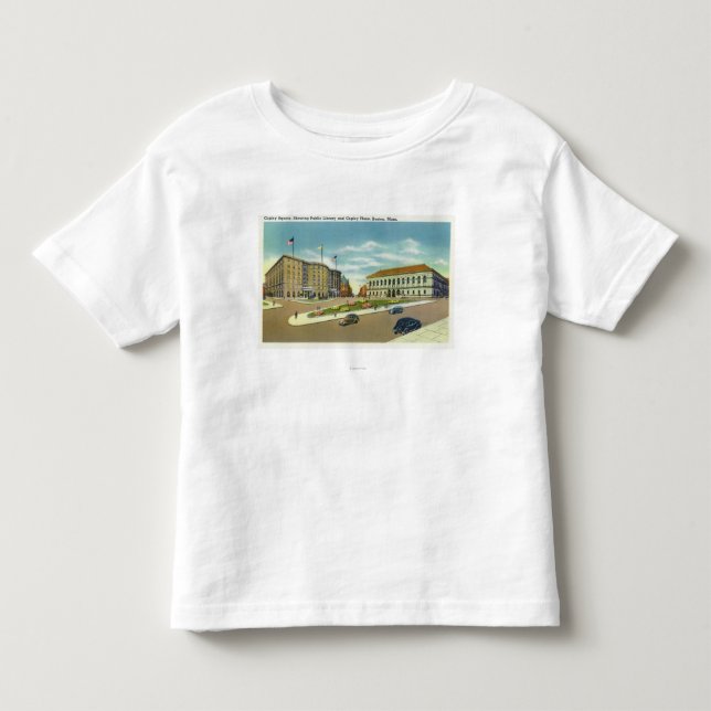 Den Copley plazaen och kvadrerar beskådar av T-shirt (Framsida)