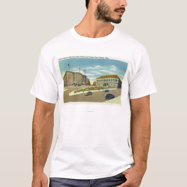 Den Copley plazaen och kvadrerar beskådar av Tee Shirt (Framsida)