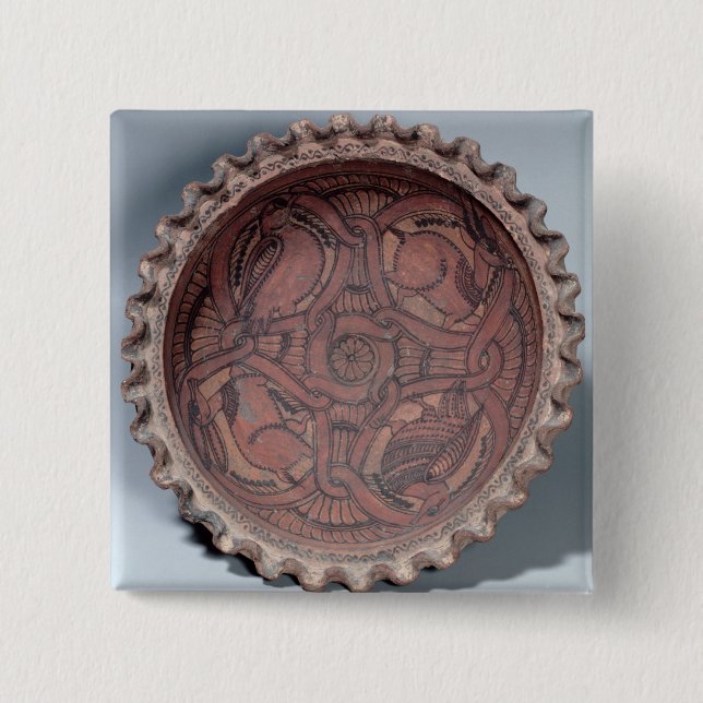 Den Coptic koppen, den målade terrakottan med Knapp (Framsida)