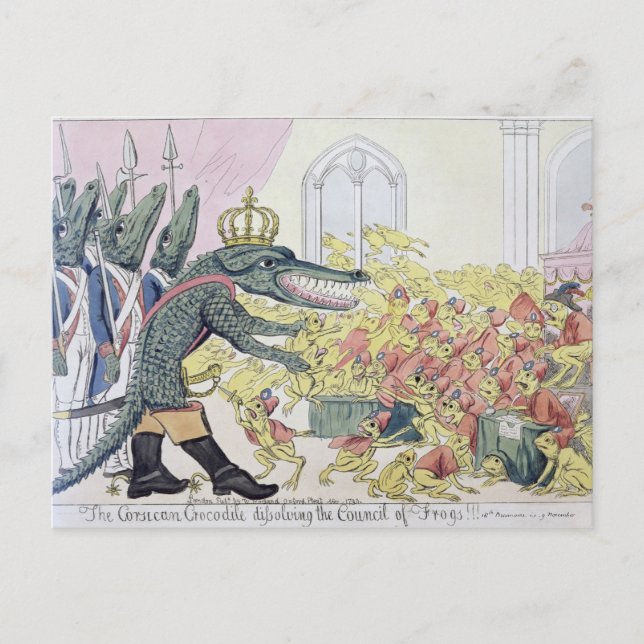 Den Corsican krokodilen Vykort (Framsida)