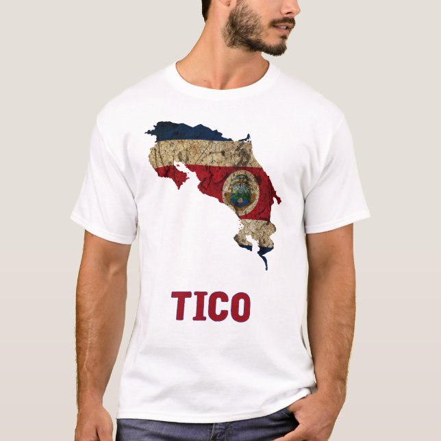 Den Costa Rica "Tico" skjortan T Shirt (Framsida)