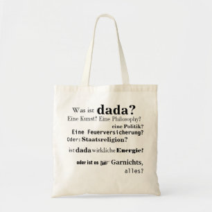 Den Dada totot hänger lös Tygkasse
