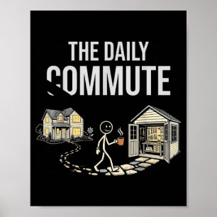 Den dagliga pendlingen rolig träarbetare snickare poster