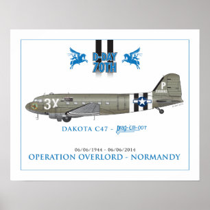 Den DAKOTA c47en SKYTRAIN - SLÄPA dem OOT Poster