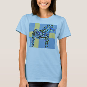 Den Dala hästen och svenskflaggaT-tröja kopierar T-shirt