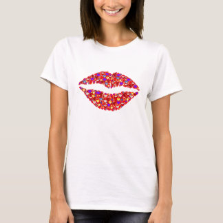 den damer kantjusterade tshirten med glitterkanten tröja