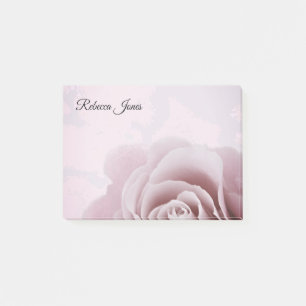 Den dammiga rosa ros personifierade Posta-honom Post-it Block