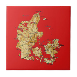 Den Danmark kartan belägger med tegel Kakelplatta