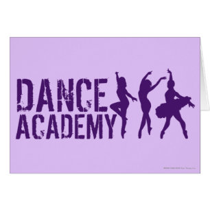 Den dansAcadmey dansare Silhouettes logotypen Hälsningskort