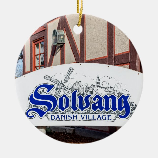 Den danska byn Solvang Julgransprydnad Keramik (Framsidan)