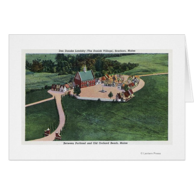 Den Danske Landsby (danska byn) Hälsningskort (Framsidan Horizontal)